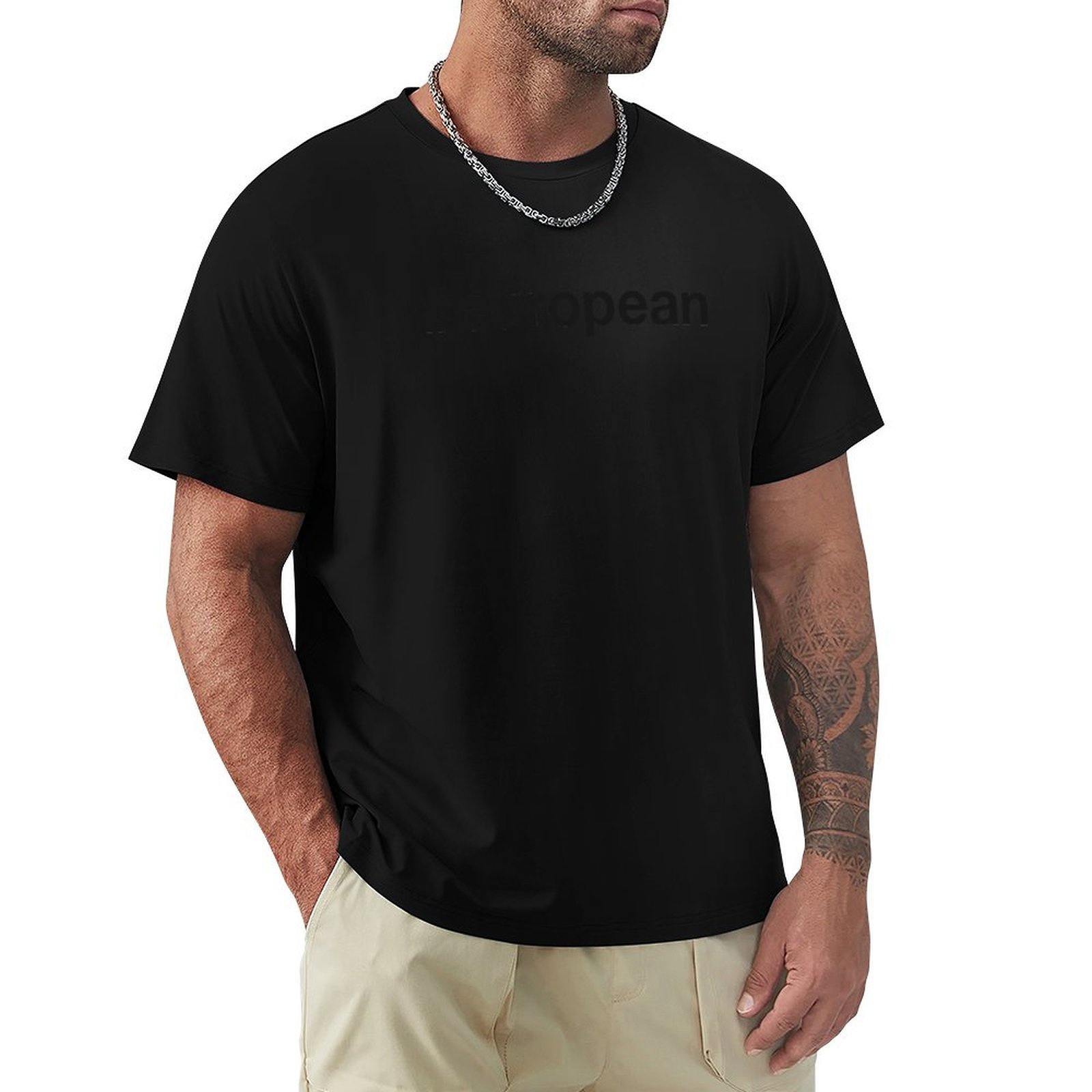 Mens Fashion Hashtags - T-Shirt con Hashtag EUROPEAN, Maglietta Casual