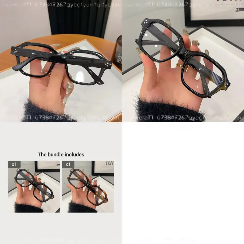 Men'S Fashion Non Prescription Glasses - Occhiali Unisex Retrò Ovali Senza Prescrizione,