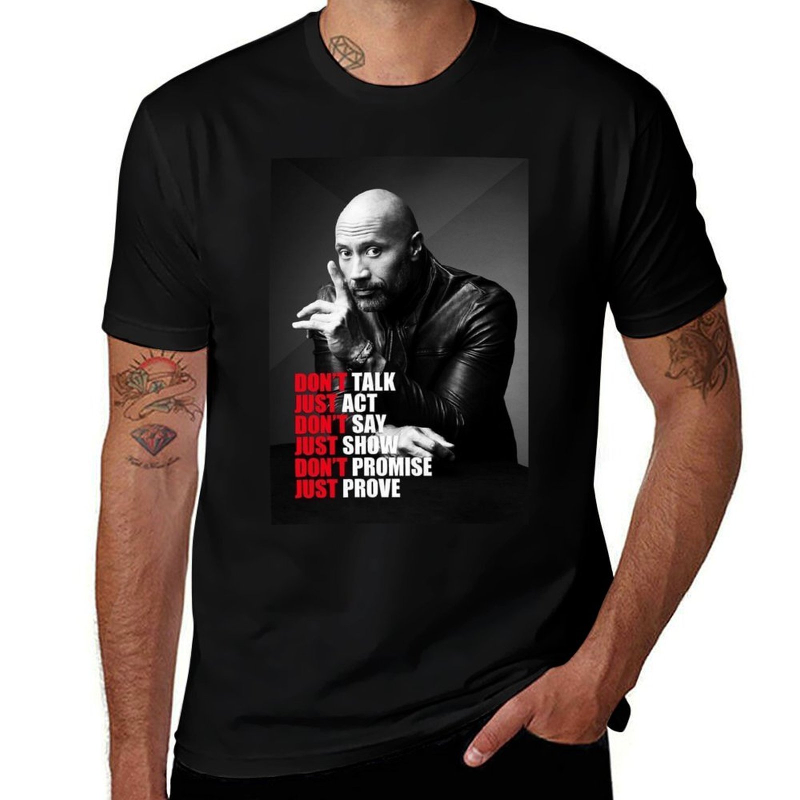 Men'S Fashion Quotes - Dwayne Johnson cita la citazione: T-shirt