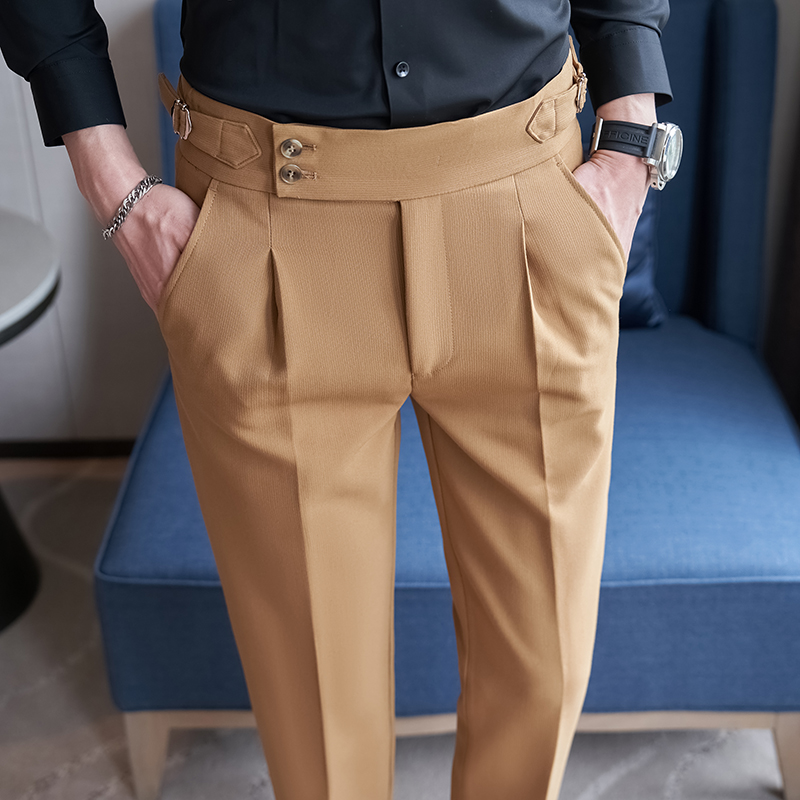 Men'S Fashion Khaki Pants - Nuovi Pantaloni da Uomo Neri 2026,