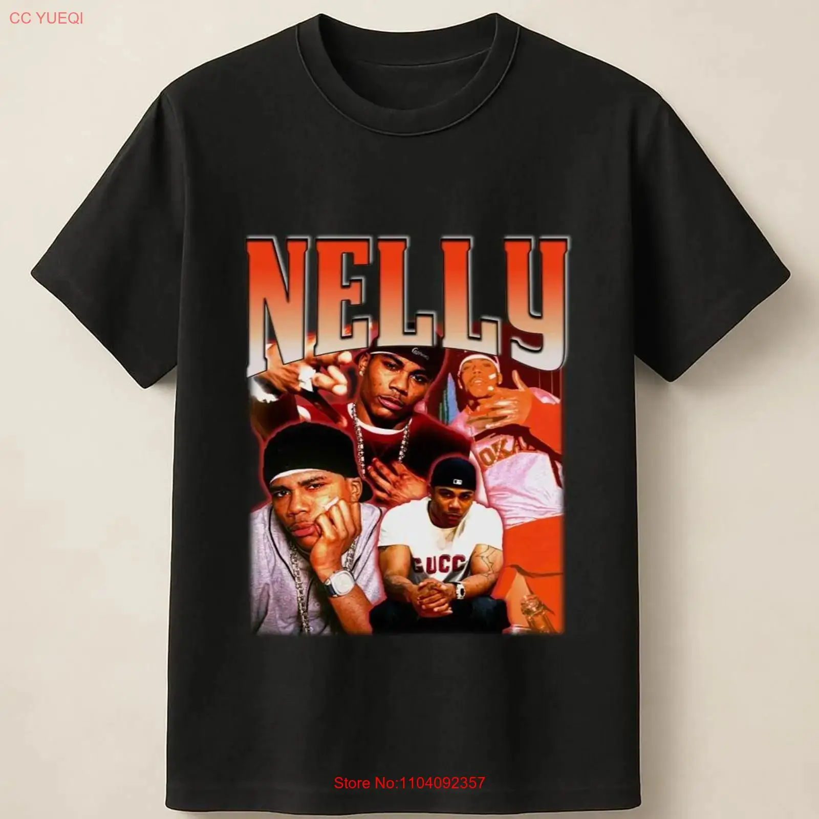 Men'S Fashion Everyday - T-shirt Nelly Vintage Rap Star con