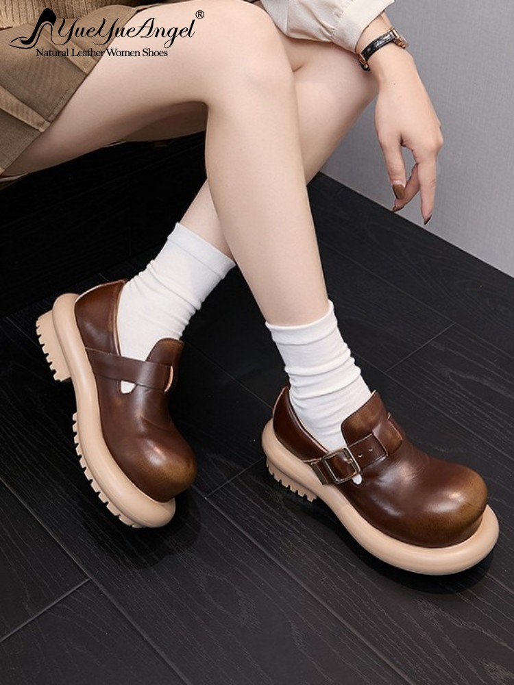 Men Fashion Vintage - Scarpe Derby in Vera Pelle di