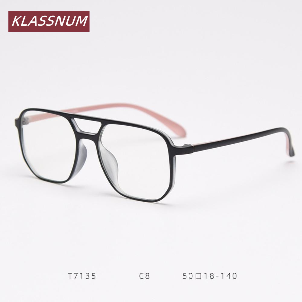 Men'S Fashion Non Prescription Glasses - KLASSNUM Montatura per Occhiali Quadrati a