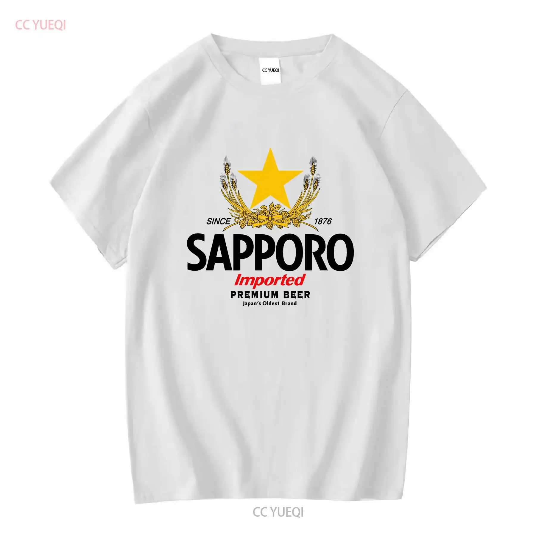 Men'S Fashion Everyday - SAPPORO Birrificio Birra giapponese T-shirt maniche