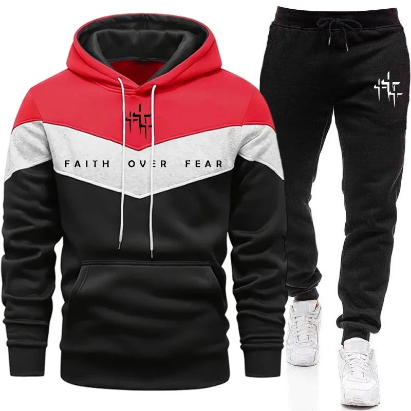Tuta da Uomo 'Faith Over Fear' - Men'S Fashion Hoodie recensione e prezzo