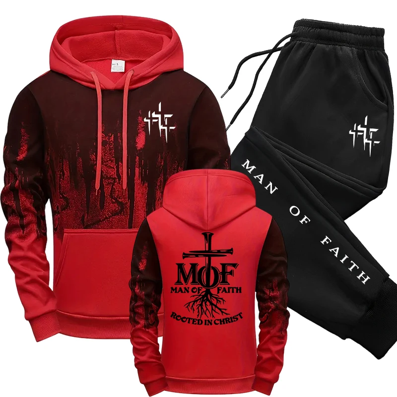 Tuta da uomo Man of Faith con  - Men'S Fashion Hoodie recensione e prezzo