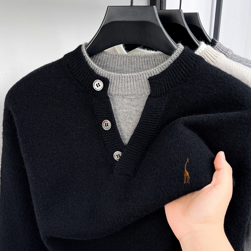 Maglione da Uomo a Maniche Lun - Men'S Fashion V Neck Sweater recensione e prezzo