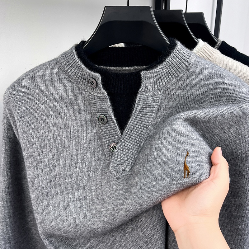 Maglione da Uomo a Maniche Lun - Men'S Fashion V Neck Sweater recensione e prezzo