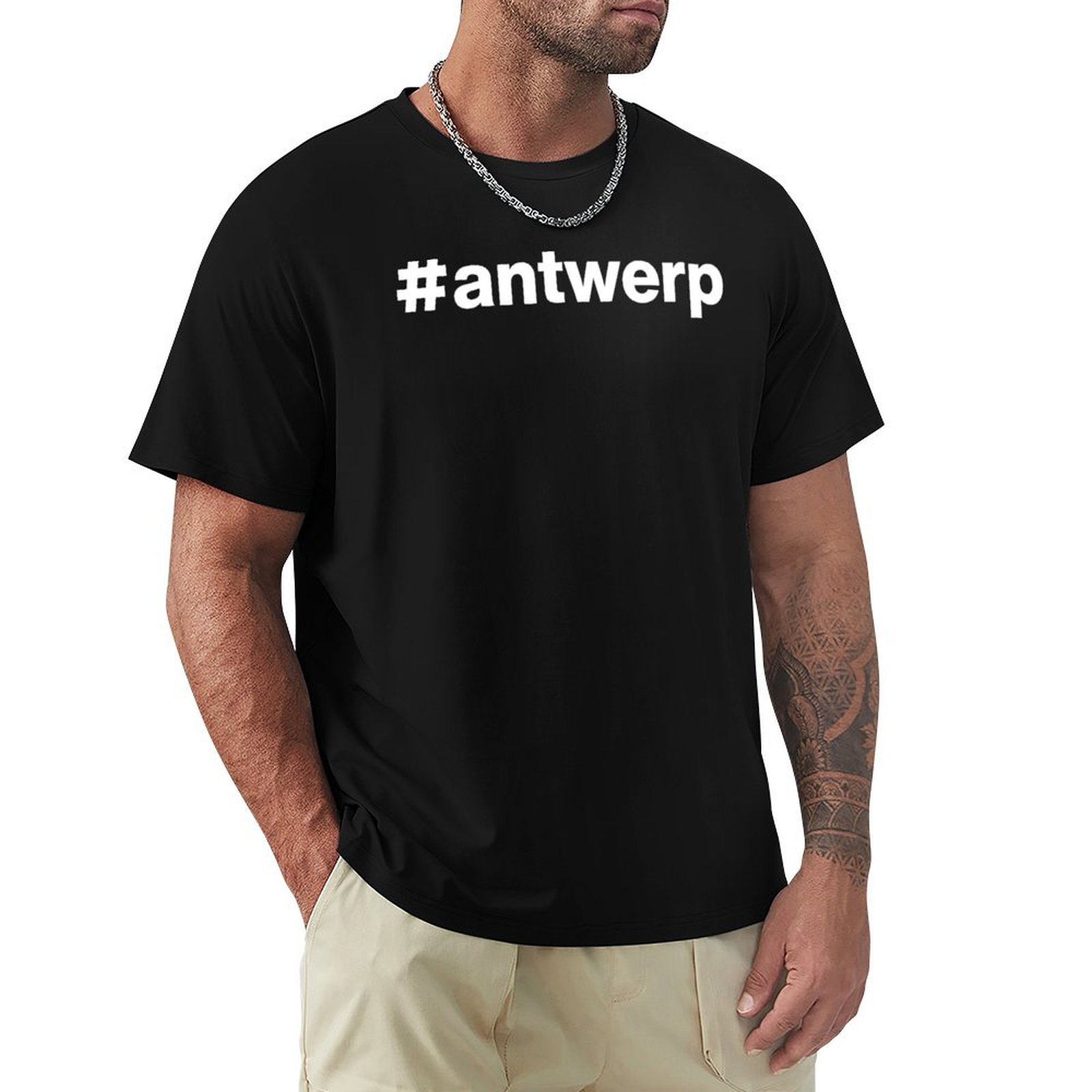 T-shirt con hashtagg Antwerp,  - Mens Fashion Hashtags recensione e prezzo
