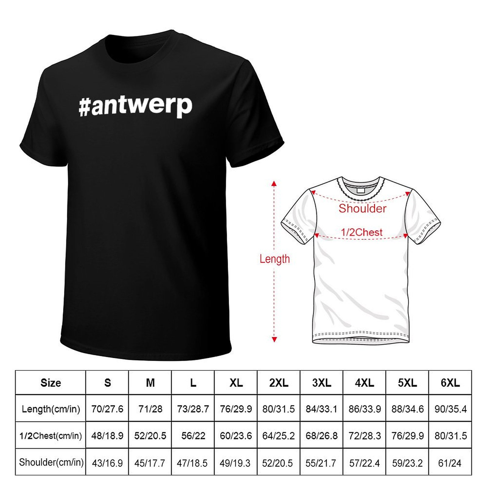 T-shirt con hashtagg Antwerp,  - Mens Fashion Hashtags recensione e prezzo