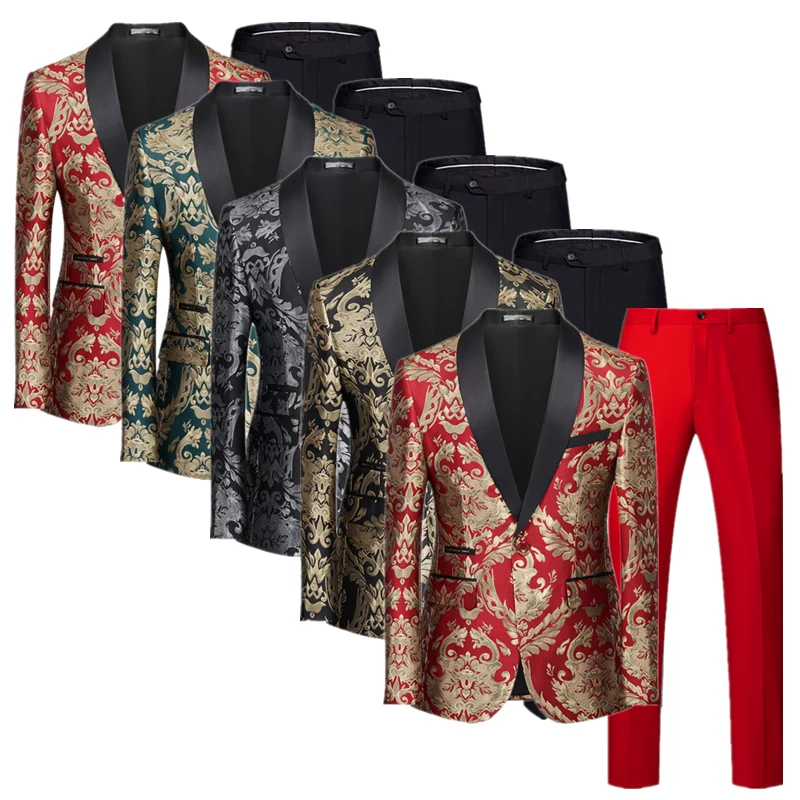 Abiti jacquard sociali da uomo - Men'S Dress Pants Fashion recensione e prezzo