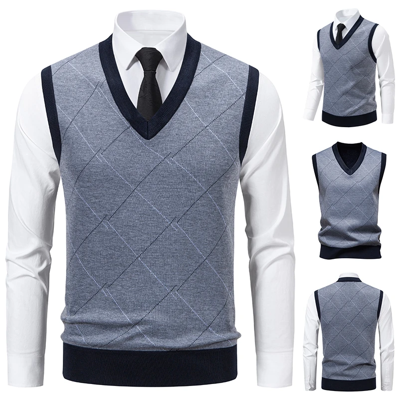 Maglione caldo lavorato a magl - Men'S Fashion V Neck Sweater recensione e prezzo